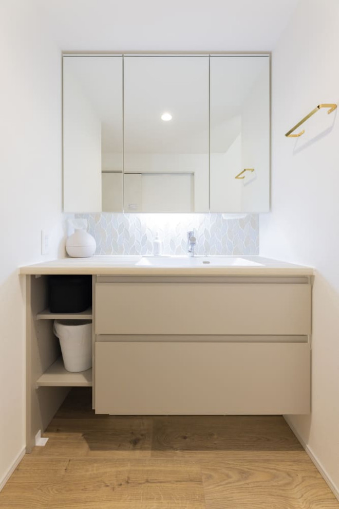 Bild på ett minimalistiskt toalett