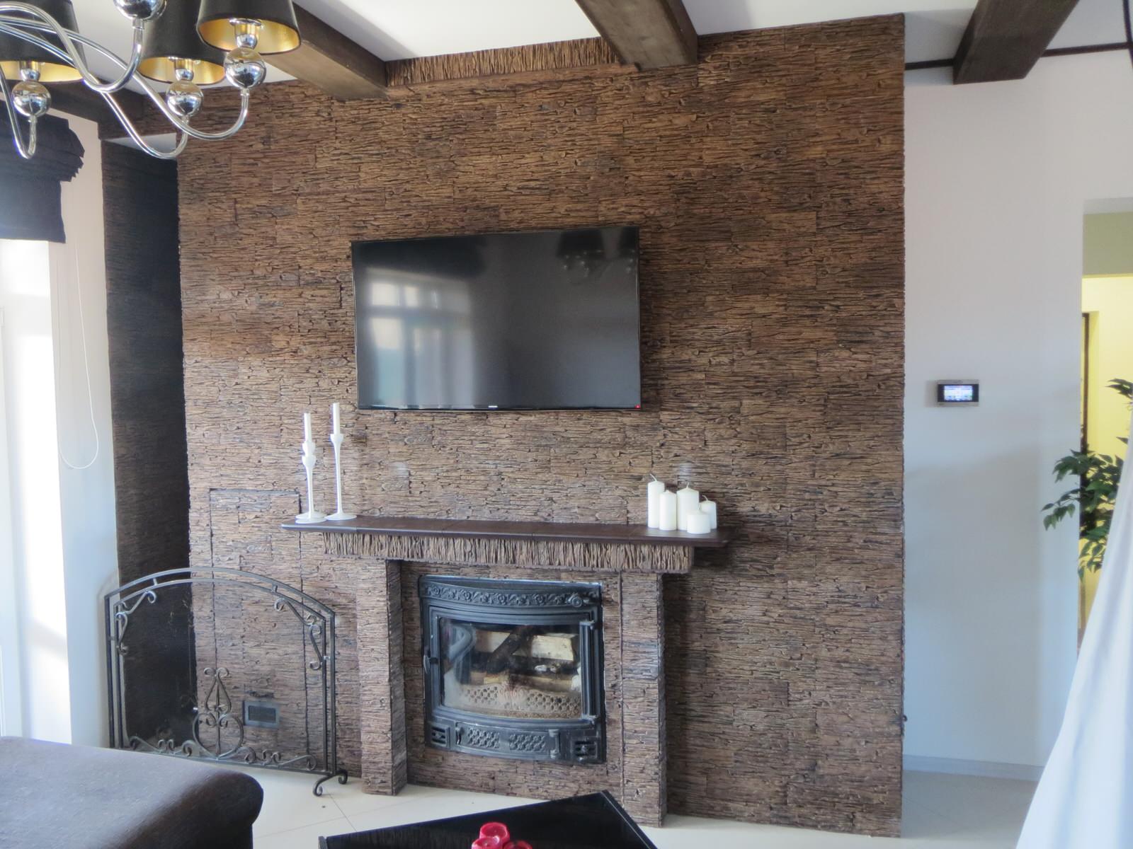 Камин с водным контуром в дачном доме в д. Бовбли