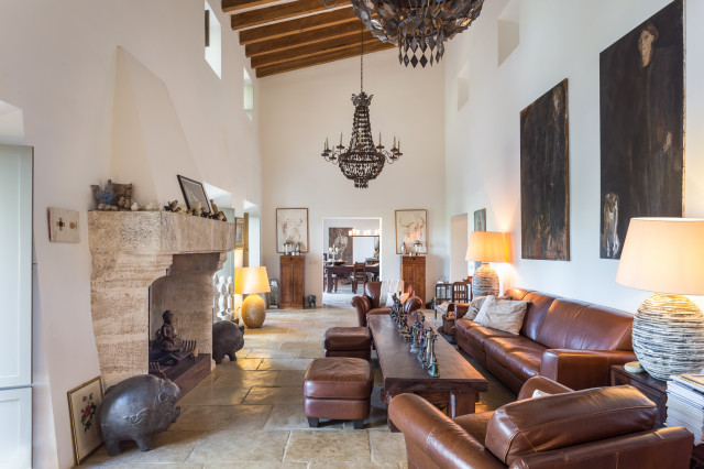 Villa Son Muda mediterranean-living-room