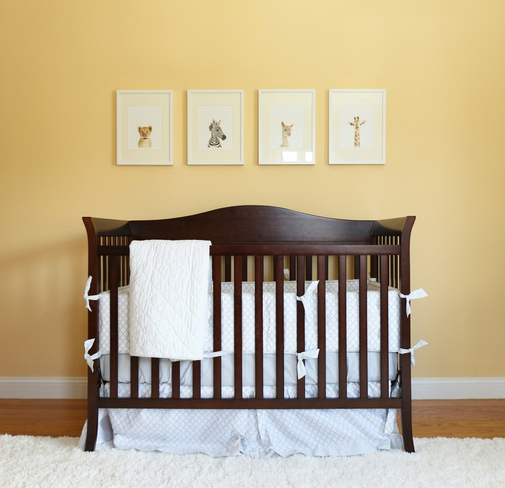 This is an example of a traditional gender-neutral nursery in Los Angeles.