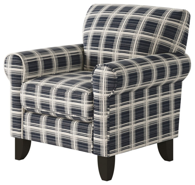 Southern Home Furnishings Stanza Navy Polypropylene Accent Chair in