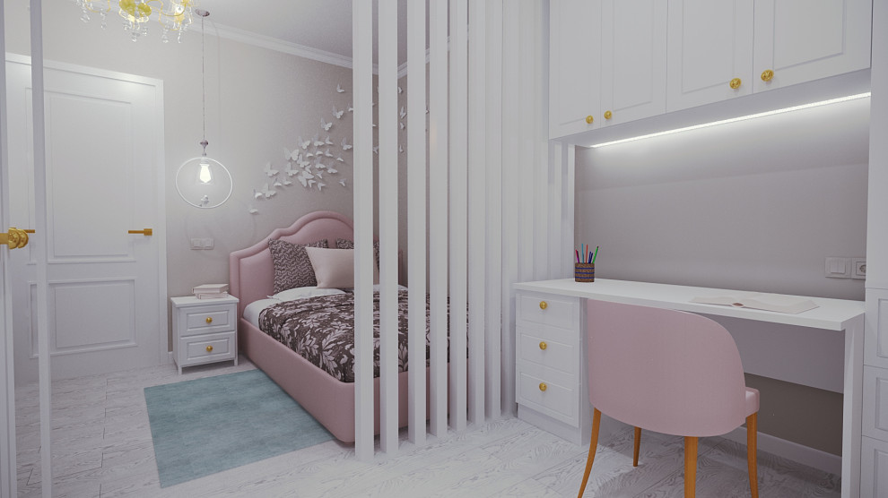 Дизайн-проект двухкомнатной квартиры, 83 м.кв.. Стиль- современная классика.