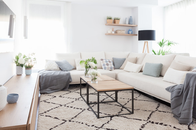 Un sal&oacute;n para vivirlo coastal-family-room