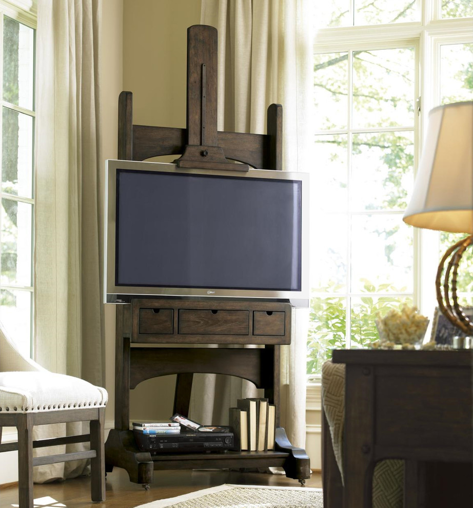 Example of a beach style living room design in Tampa