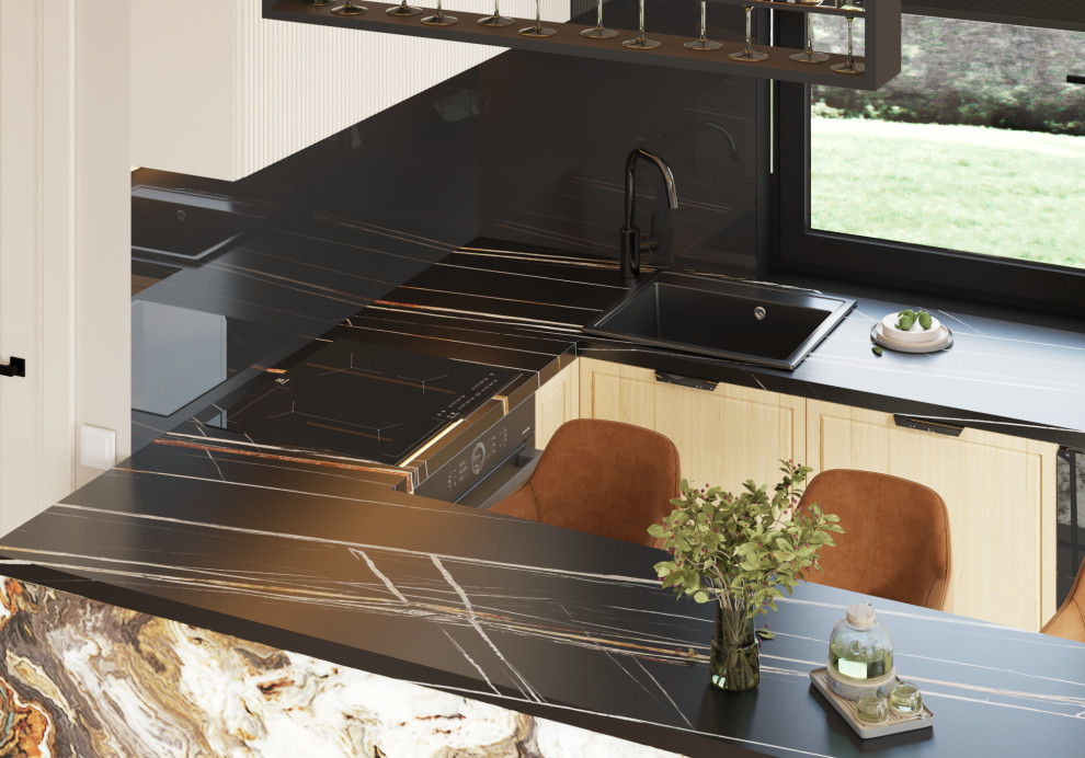 Кухня-гостиная в загородном доме