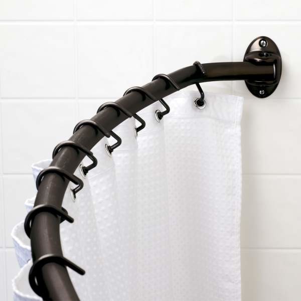 Elements 72 Inch Length Shower Rod Dark Bronze Curtain Rods Elements 72 Inch Length Shower Rod Dark Bronze