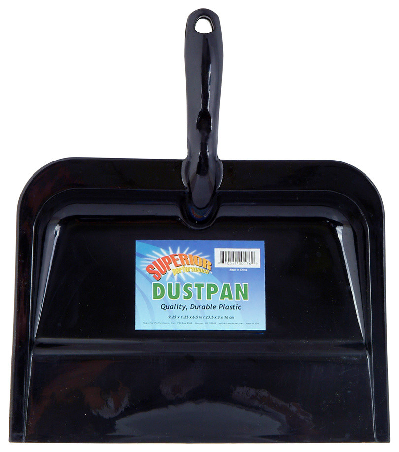 Superio Heavy Duty Durable Plastic Dustpan, for Indoor and Outdoor Use