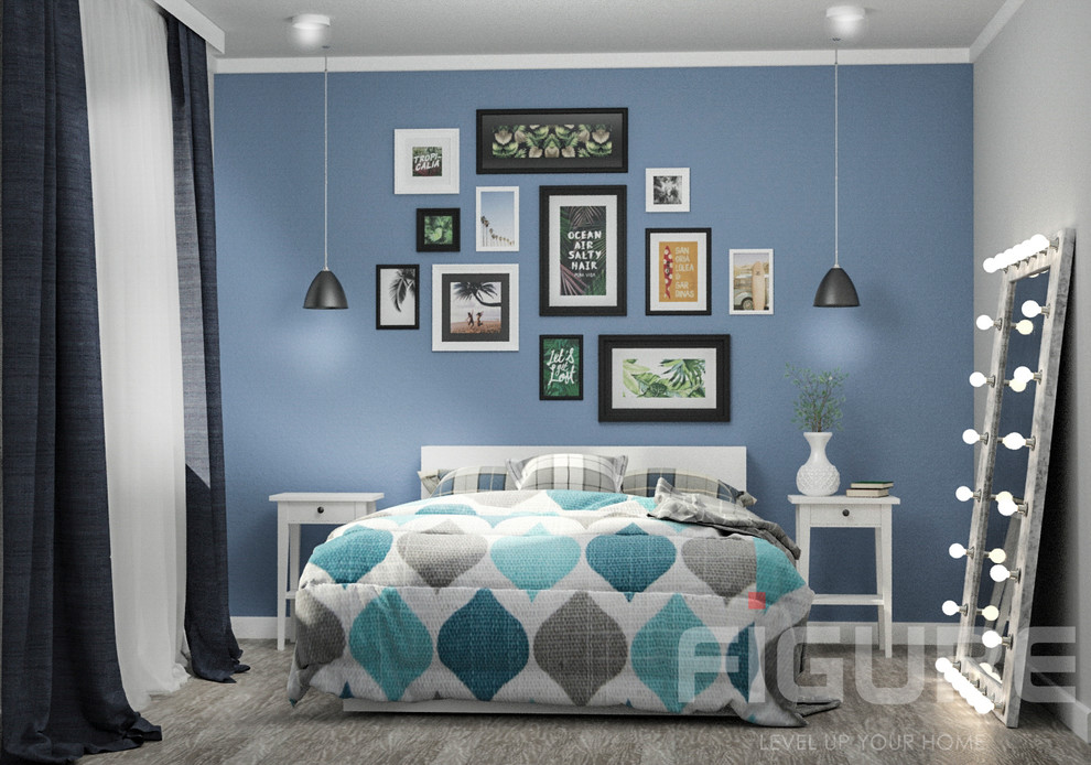 Дизайн проект спальни и гостиной ЖК "Новый Оккервиль"