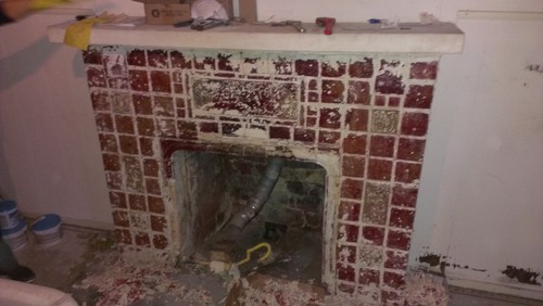 Restoring a craftsman/arts and crafts tile fireplace Hi! My wife and I are remodeling a house built in 1920 and one of our projects is restoring the arts and crafts tile fireplace. It