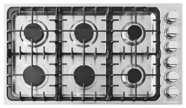 36 drop in gas cooktop