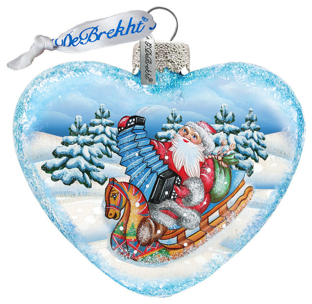 Accordion Santa Ornament Contemporary Christmas Ornaments By G Debrekht