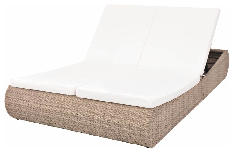 Vidaxl Sunlounger 2 Person Poly Rattan Wicker Polyrattan Patio Chaise Lounge Tropical Outdoor Lounges By Vida Xl International B V Houzz - Patio Chaise Lounge For Two Vidaxl Sunlounger 2 Person Poly Rattan Wicker Polyrattan Patio Chaise Lounge Tropical Outdoor Lounges By Vida Xl International B V Houzz - Patio Chaise Lounge For Two