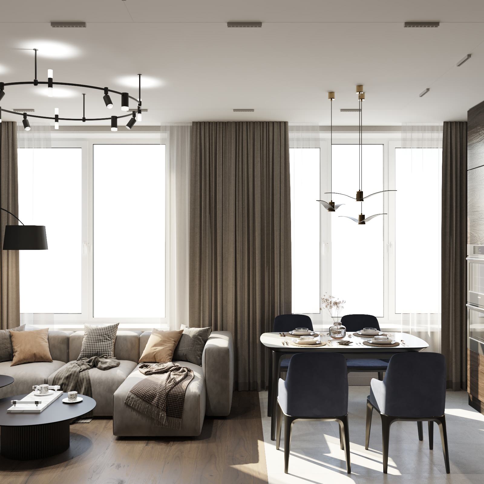 Двухкомнатная квартира для молодой семейной пары