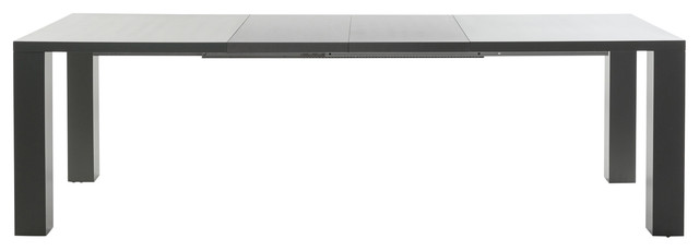 Torino Extendable Dining Table, Matte and High-Gloss Grey