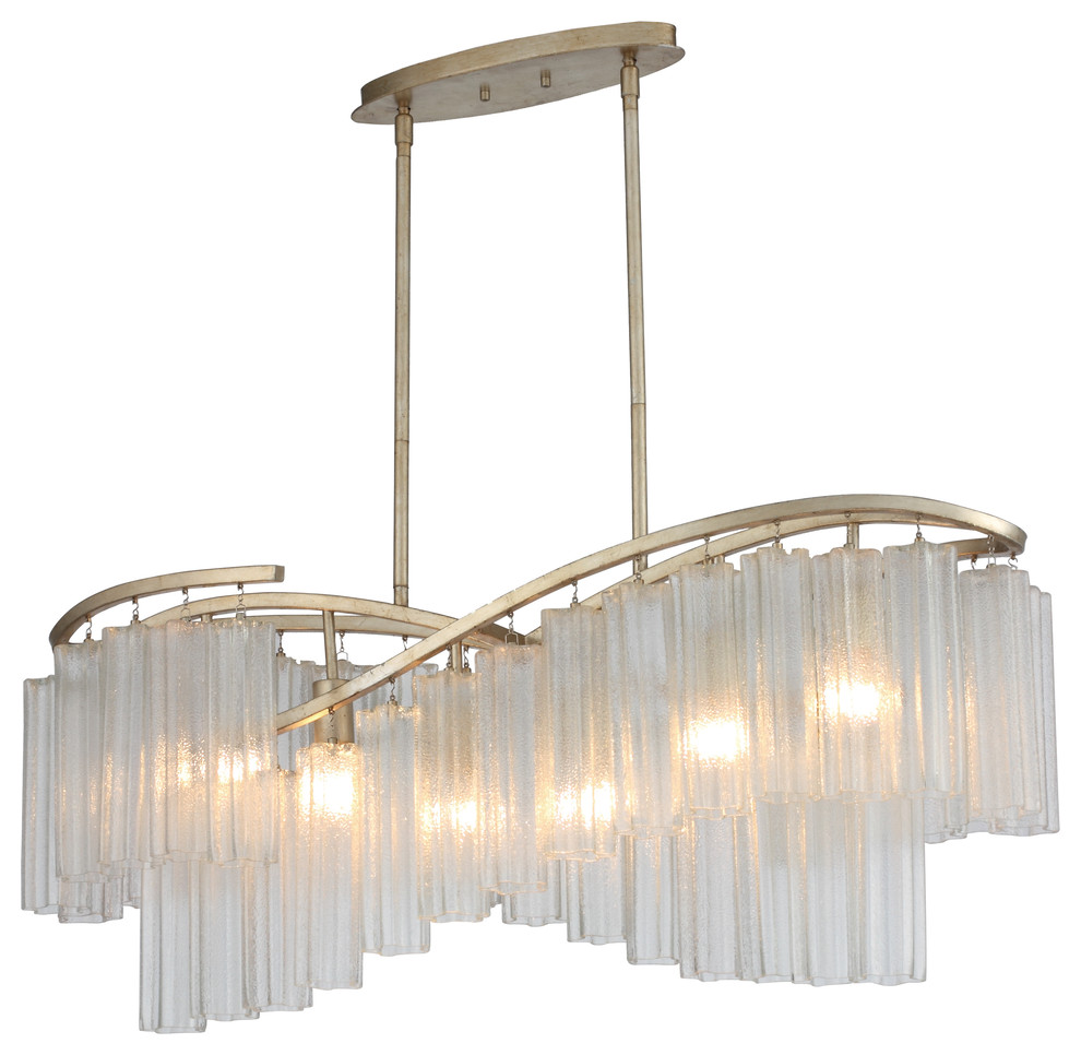 Victoria 6Light Linear Chandelier Transitional Chandeliers by