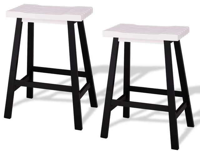 24 Set Of 2 White Saddle Seat Bar Stools Transitional 24 Set Of 2 White Saddle Seat Bar Stools Transitional And Counter By Imtinanz Llc