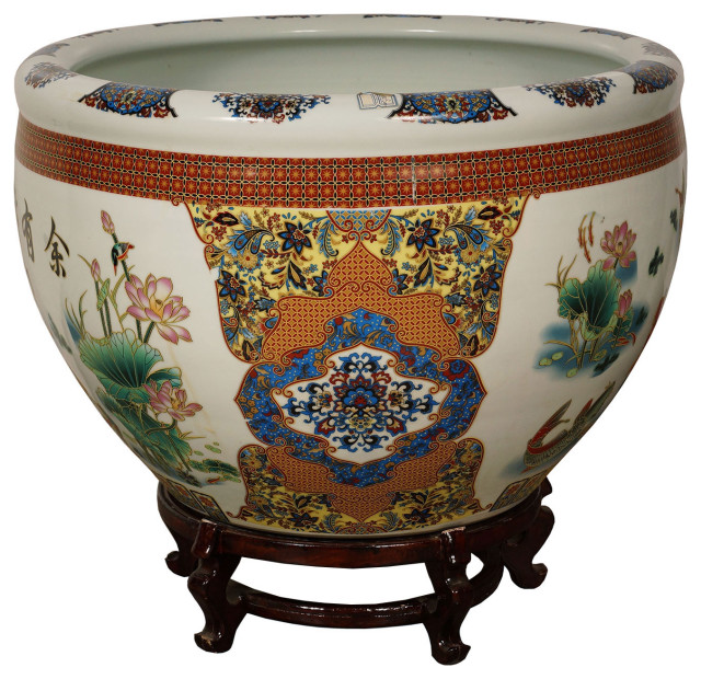 Big size Asian Chinese porcelain famille rose bowl