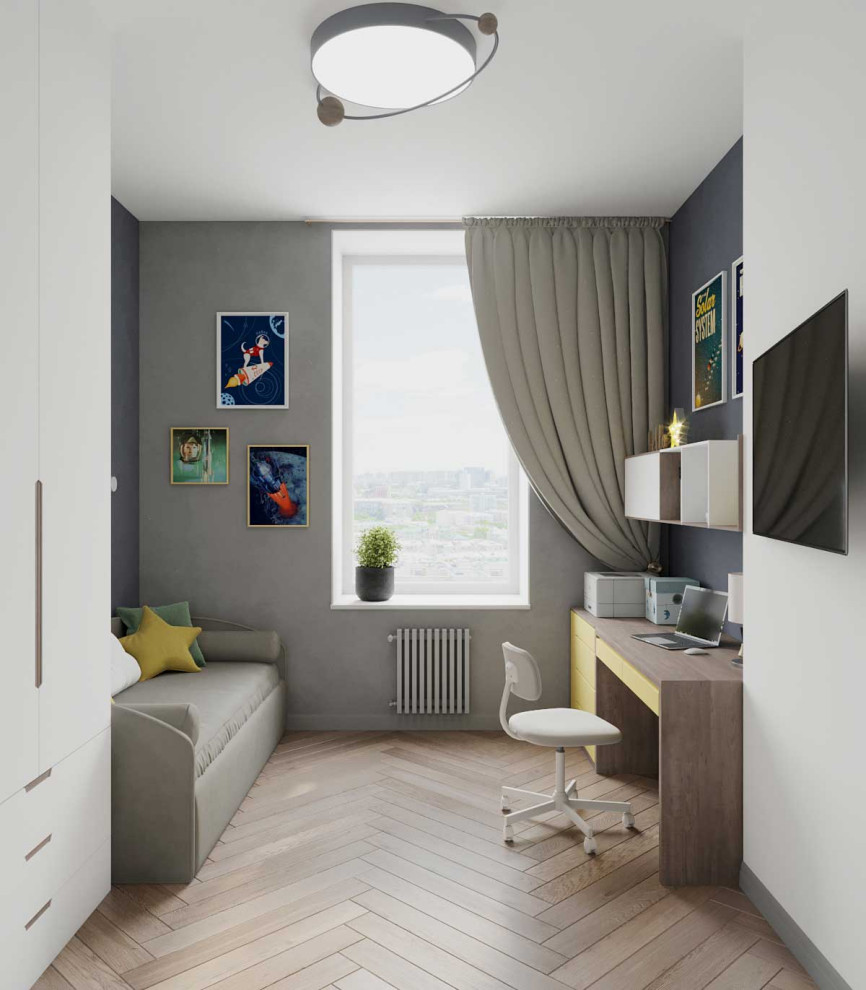 Светлая и функциональная комната мальчика