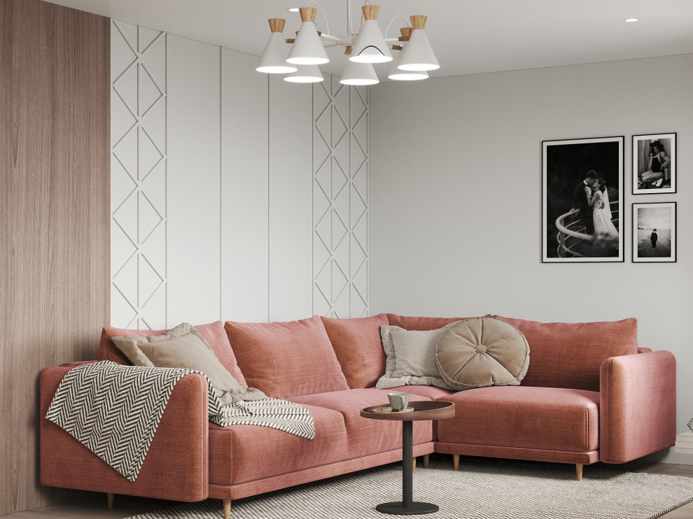 Квартира для молодой семьи с элементами сканди