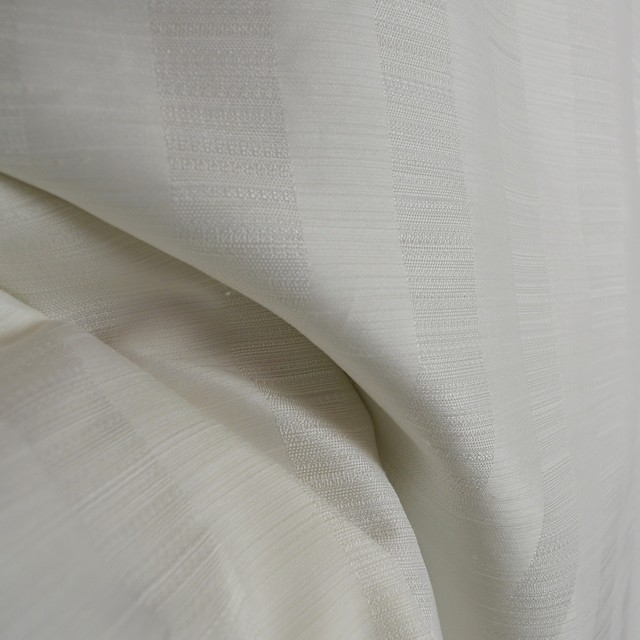 Raw Silk Linen Striped Polyester Drapery Fabric