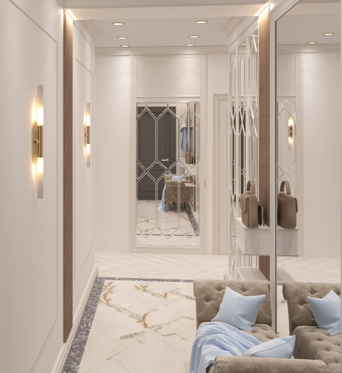 легкая неоклассика в голубом