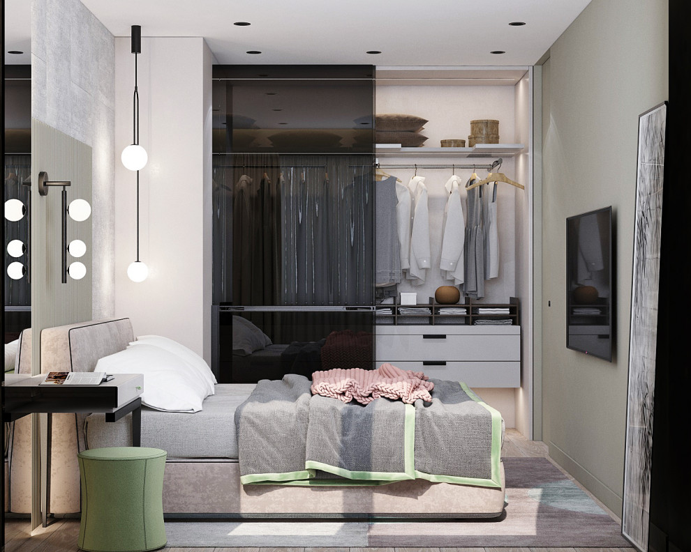 Спальня в апартаментах на Красных Воротах, Москва