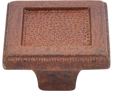 Square Inset Knob 2" - True Rust