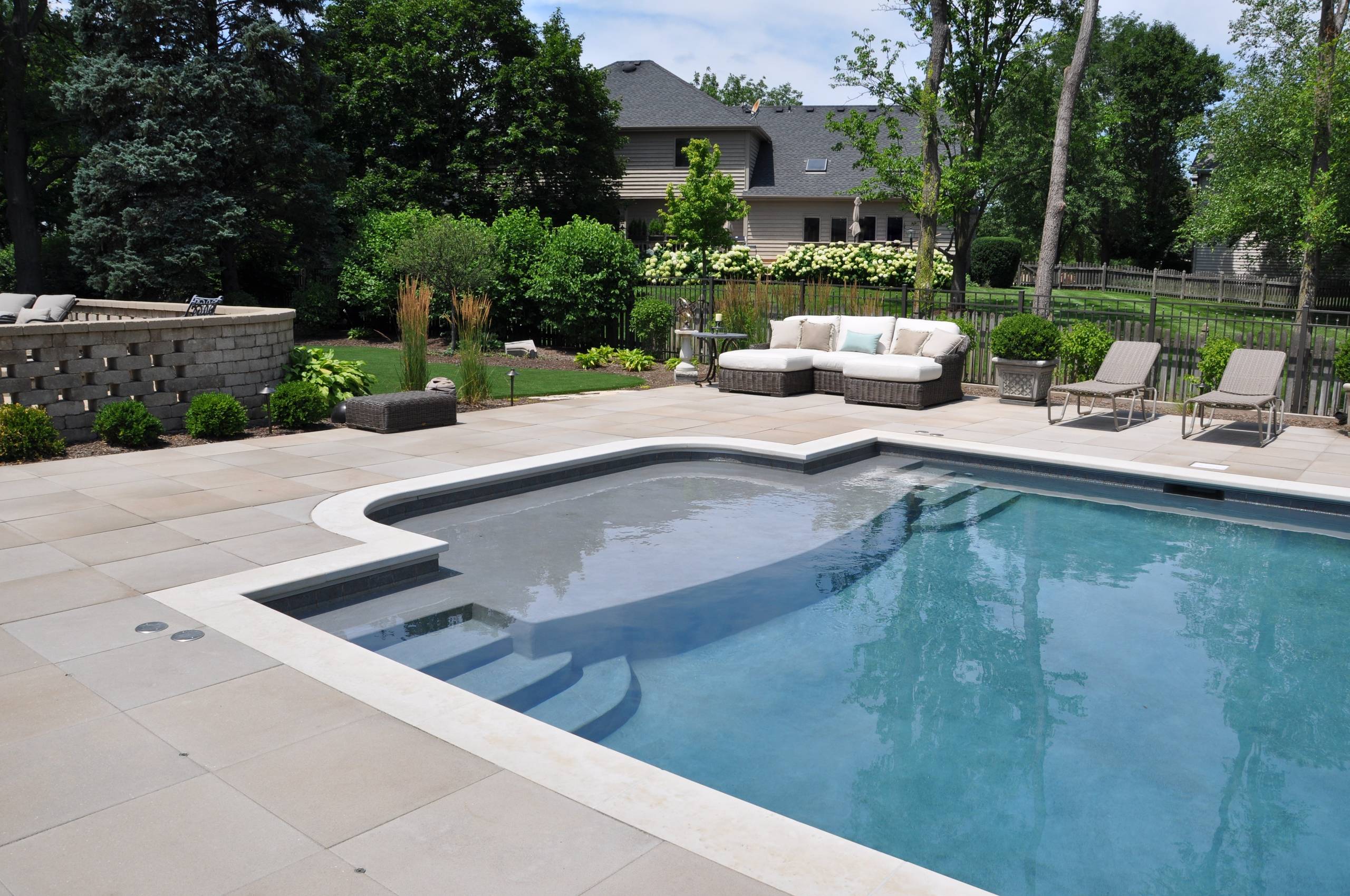 Luxurious Outdoor Pool with Pool House & Pergola