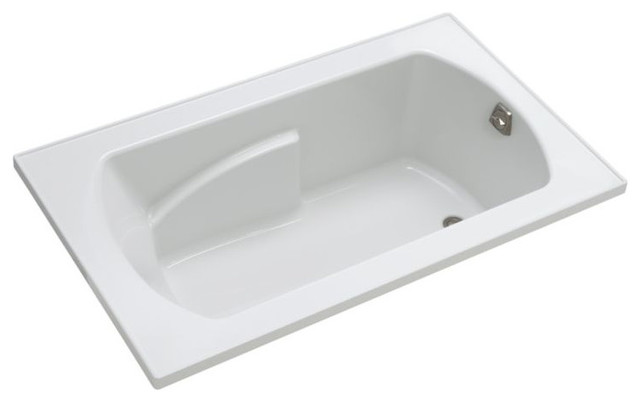 Sterling Lawson 60"x36"x20.3125" Vikrell Reversible-Hand Bath, White