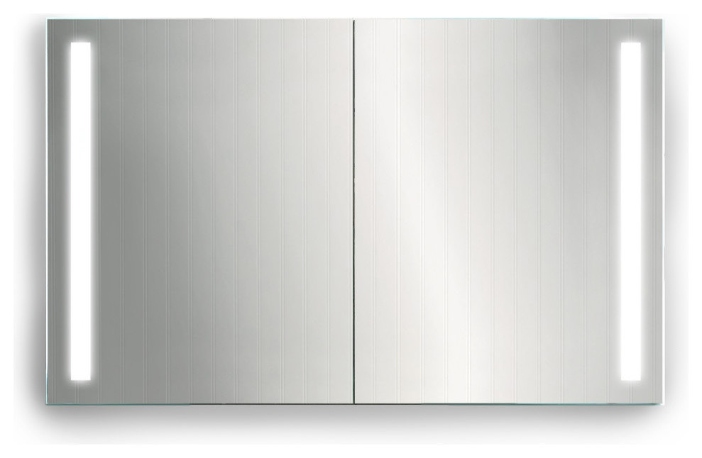 LED Medicine Sliding Mirror Doors & Defogger and 3 Glass