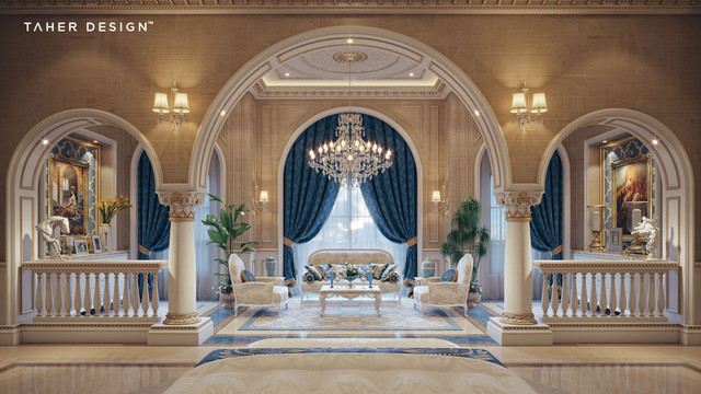 Luxury Mansion Interior Qatar Traditional Bedroom