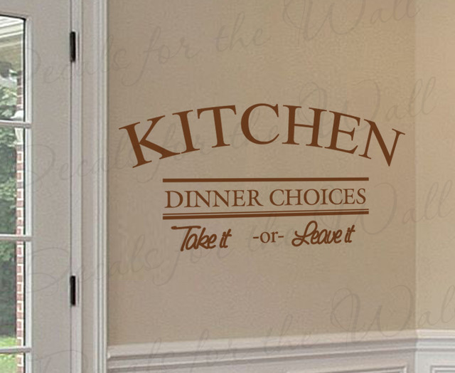 Wall Decal Sticker Quote Vinyl Art Large Dinner Take it or Leave it Kitchen KI34