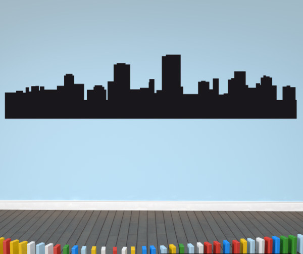 Cape Town Skyline Vinyl Wall Decal or Car Sticker SS005EY, 15 in