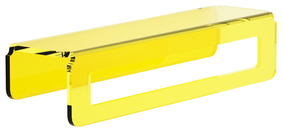 Folio Translucent Towel Rail and Shelf, Yellow