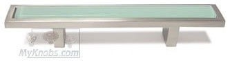 Atlas Homewares - Cabinet Hardware - Spa 3" Centers Pull in Green and Brushed Ni