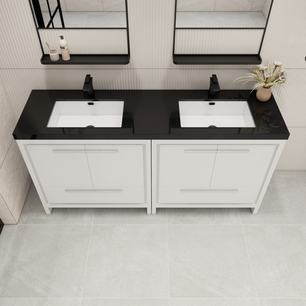 Dory 72" Double Sink FreeStanding Bath Vanity With Sink - Modern ...