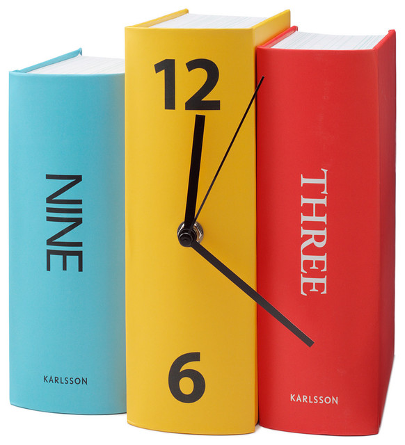 Book Clock - Eclectic - Clocks - by UncommonGoods