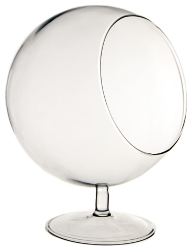 Stemmed Glass Asymmetrical Tealight Holder Terrarium Globe, Set of 24