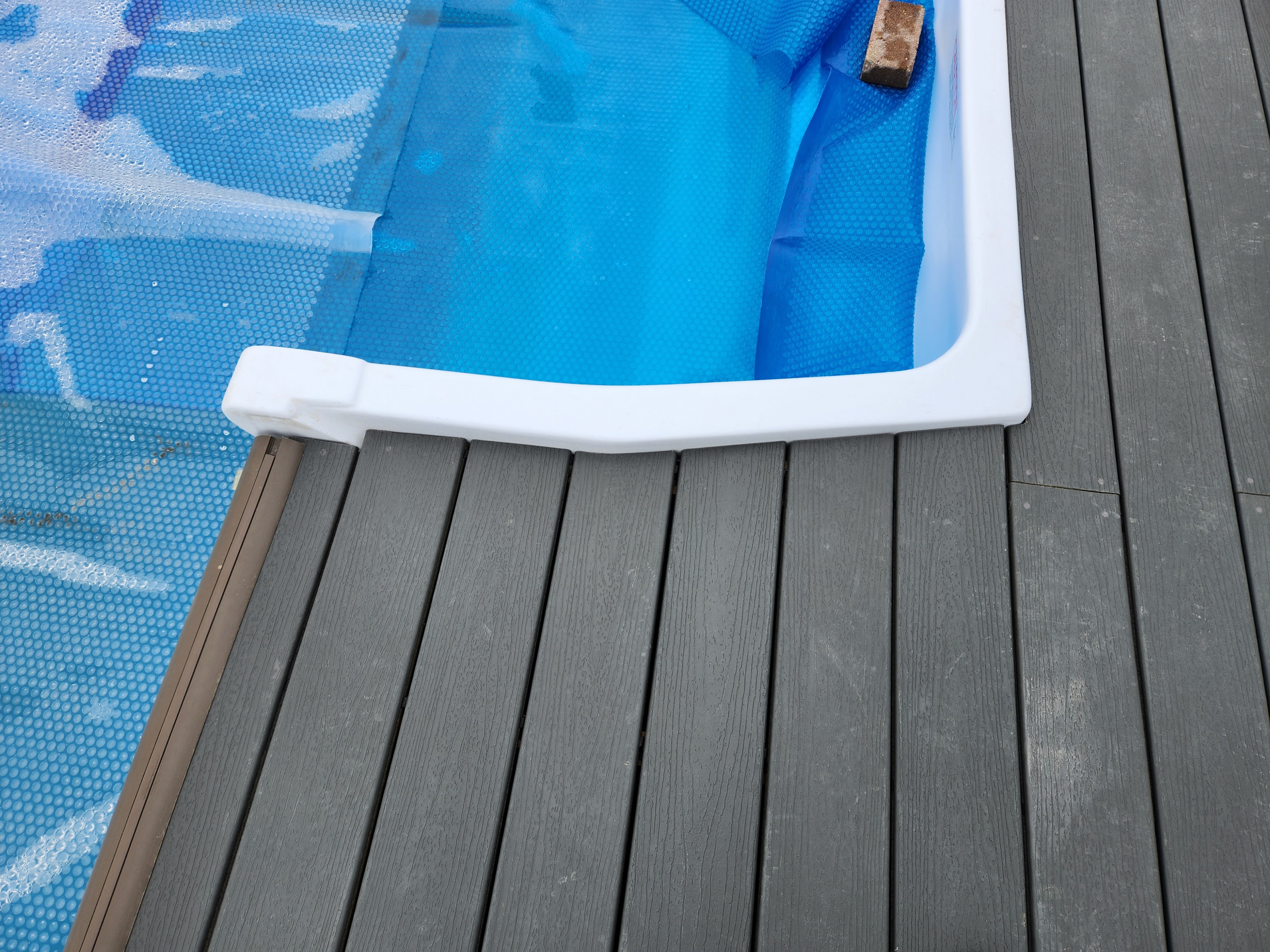 Composite deck around pool
