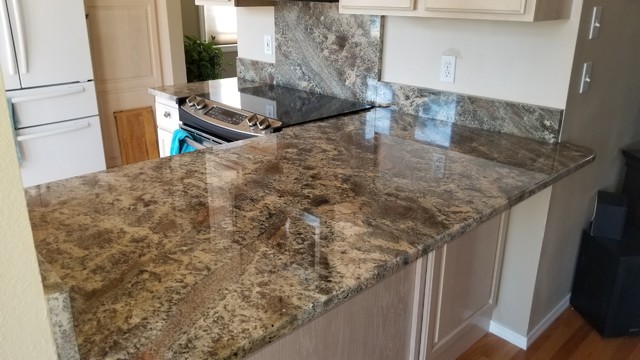 Netuno Bordeaux Granite Countertops Kitchen Seattle By Tops