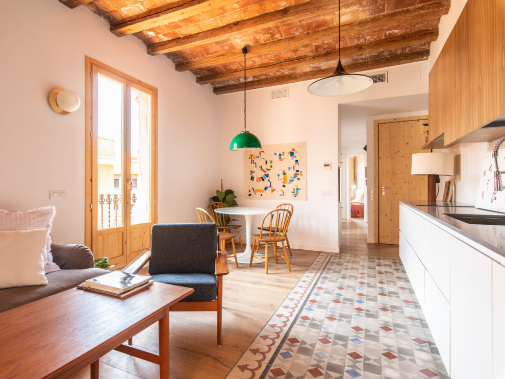 Inspiration for a modern family room remodel in Barcelona