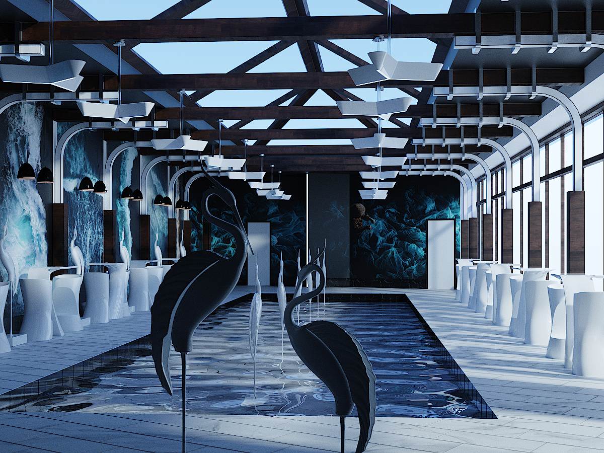 Дизайн проект интерьера бассейна