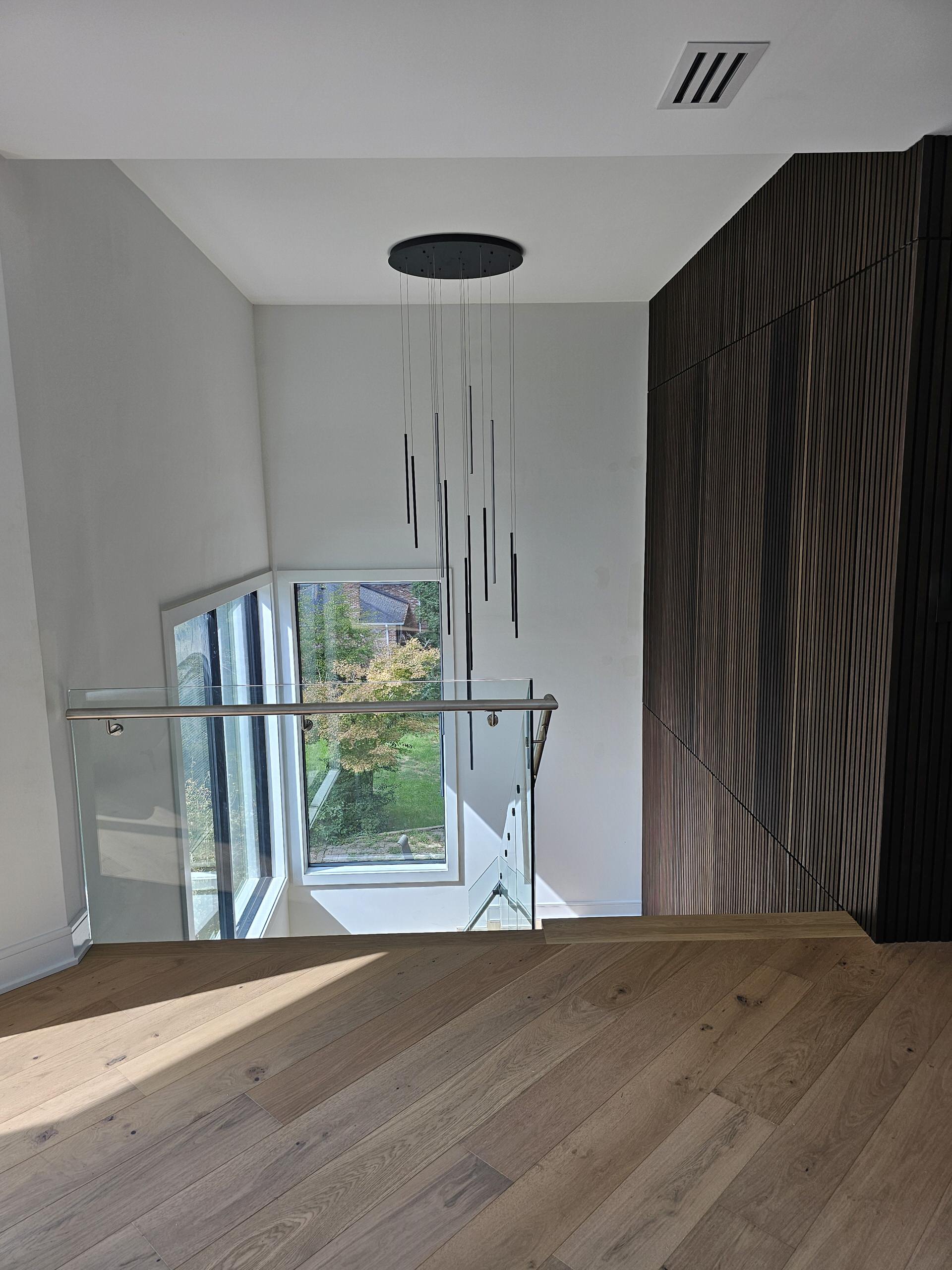 129_White Oak Slanted Riser Modern Stair, Mclean, VA 22102