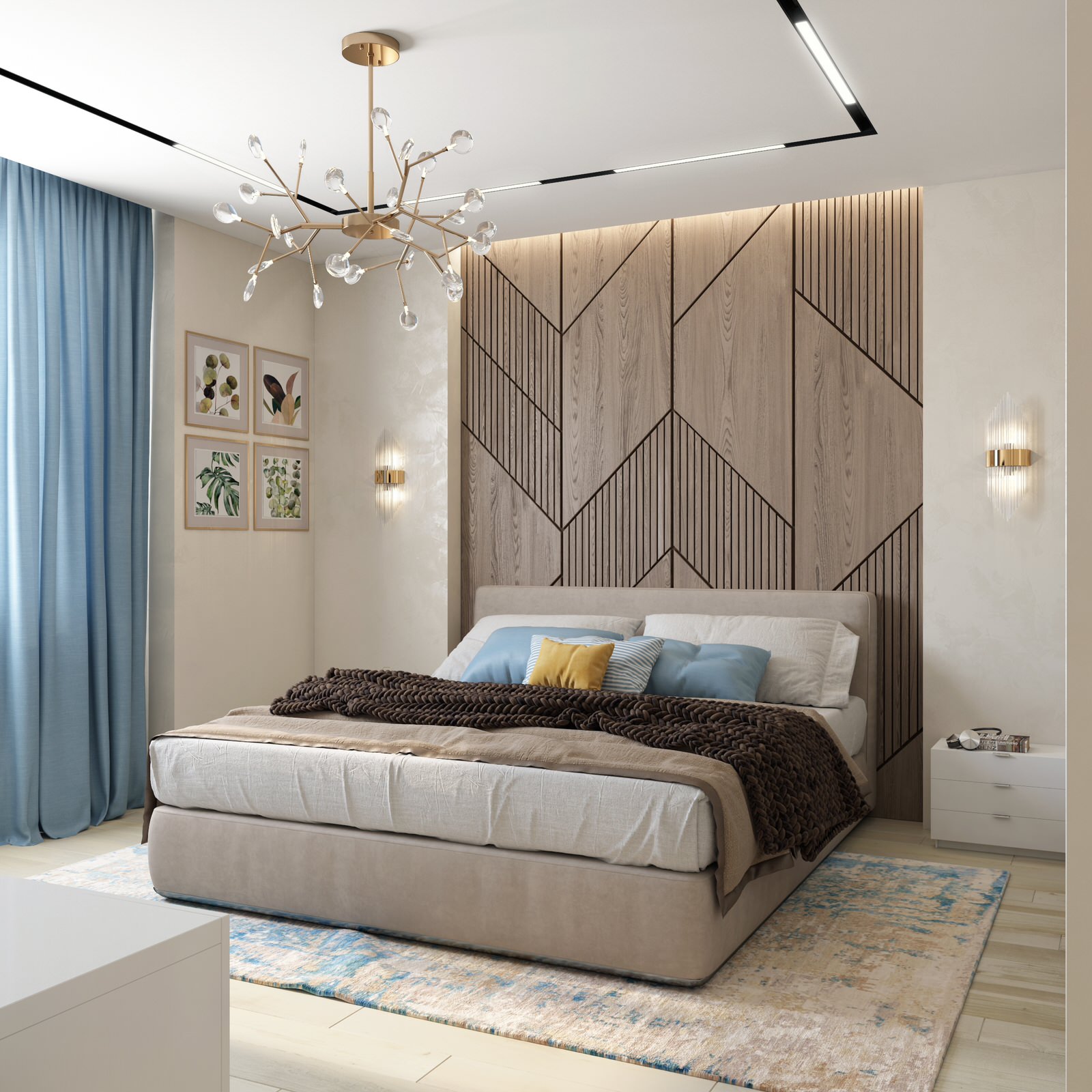 Спальня для молодого человека в современном стиле