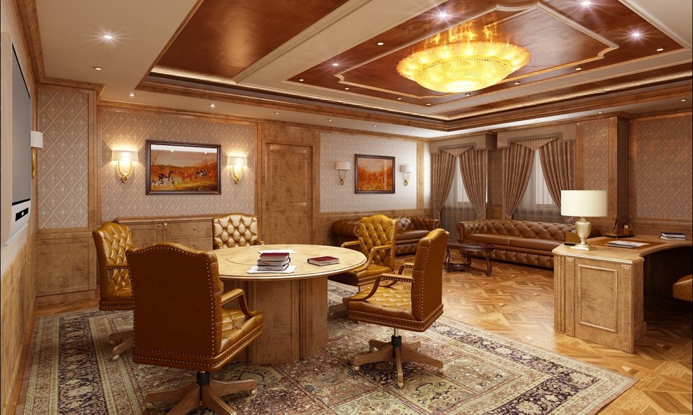 Кабинет в частном доме визуализации