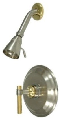 Satin Nickel/Polished Brass Milano Single Handle Shower Faucet KB2639MLSO