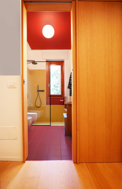 un tocco di rosso | mq. 170 minimalistisch-badezimmer