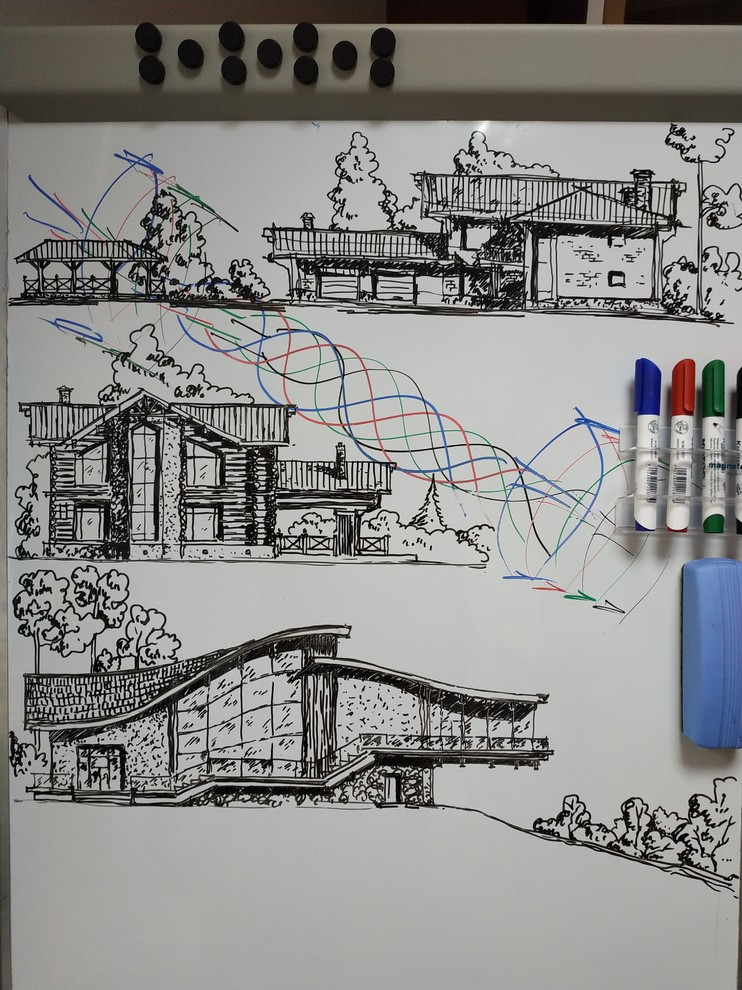 Предпроект, прорисовки, эскизы.