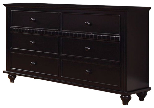 Stunning Wooden Dresser In Transitional Style Black Traditional