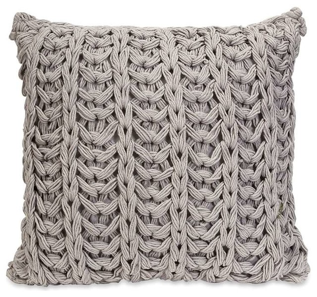 Imax Hadley Gray Crochet Pillow